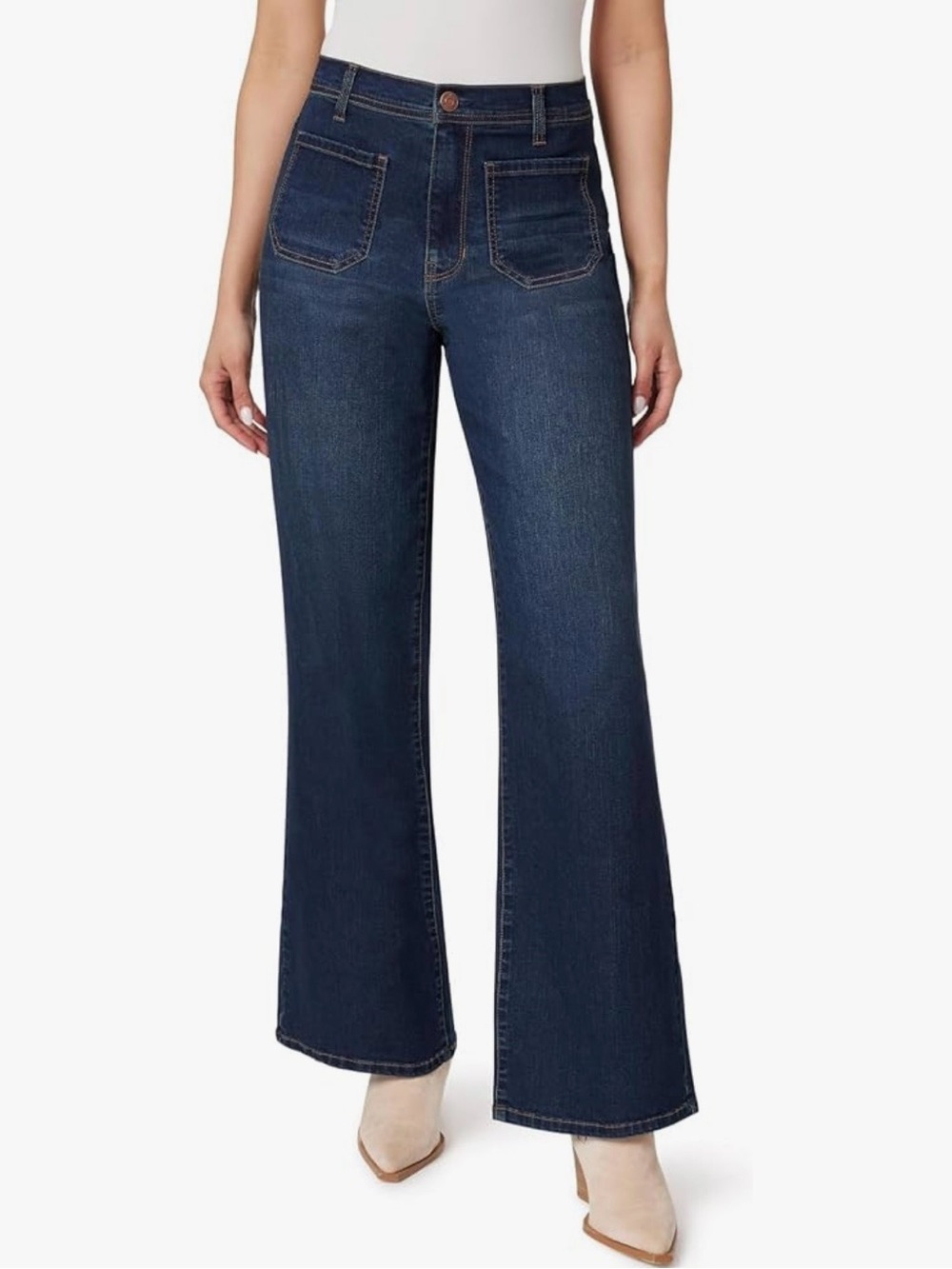 Angels Dark Blue Wide-Leg High-Rise Jeans